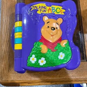 Disney Vintage 90's Winnie The Pooh Talking Fun ABC's Book Toy teaching